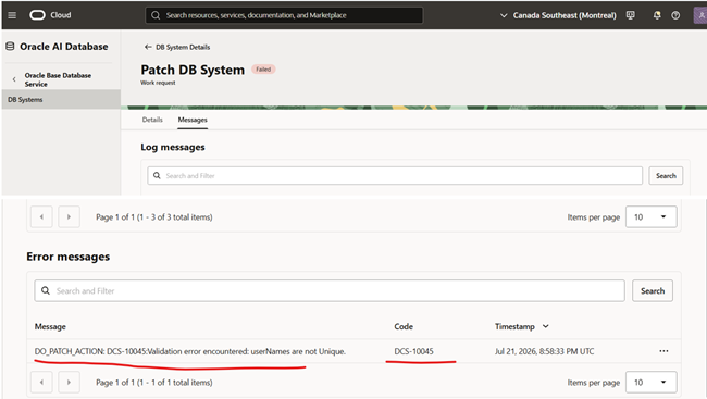 Fixing OCI Base DB GI Precheck Error