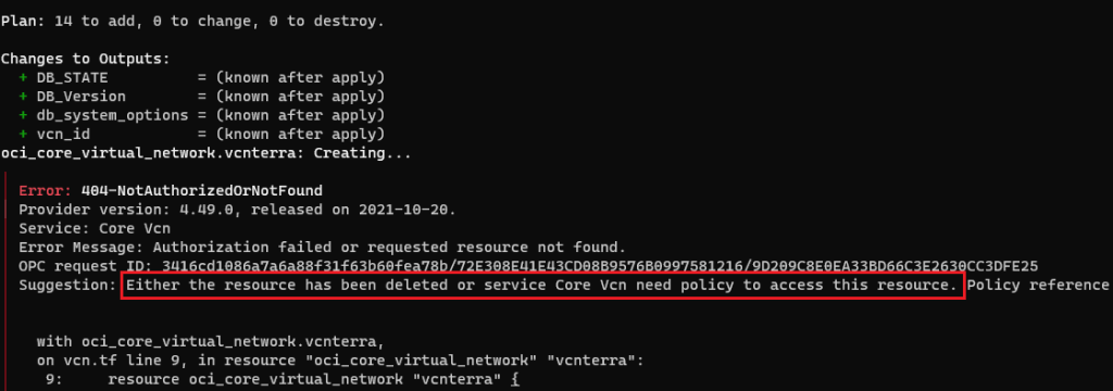 Terraform in OCI: The Infamous Error 404 – NotAuthorizedOrNotFound