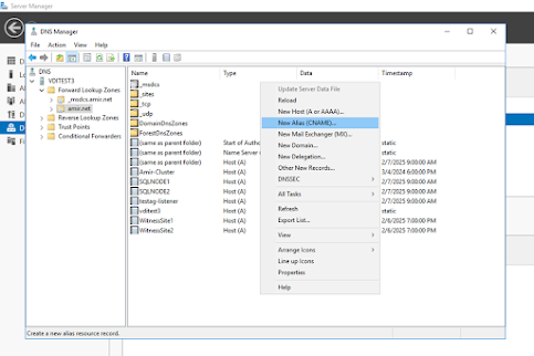 SQL Server Always On Across Two Data Centers with Dual Witnesses and DNS CNAME – Part 1