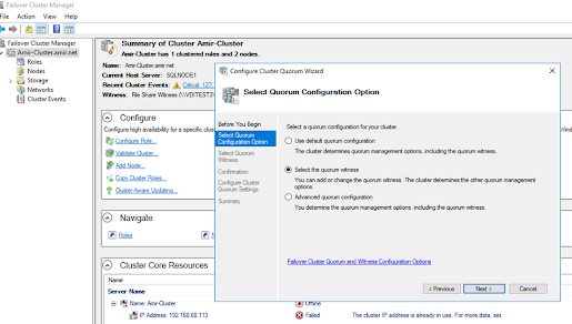 SQL Server Always On Across Two Data Centers with Dual Witnesses and DNS CNAME – Part 1
