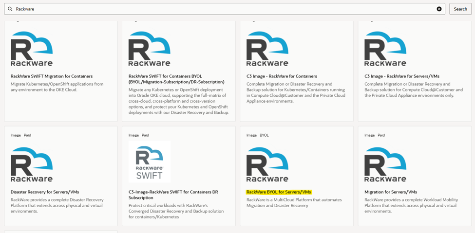 Migrating Workloads from Azure to OCI with RackWare