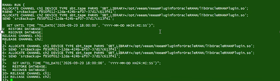 RMAN Point-in-Time Restore with Veeam Plug-in for Oracle RMAN on ExaCC