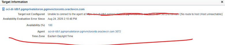 Troubleshooting OEM & Agent “No Route to Host” Errors on OCI