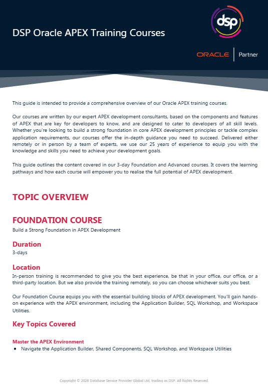 APEX Training courses 2026 thumbnail