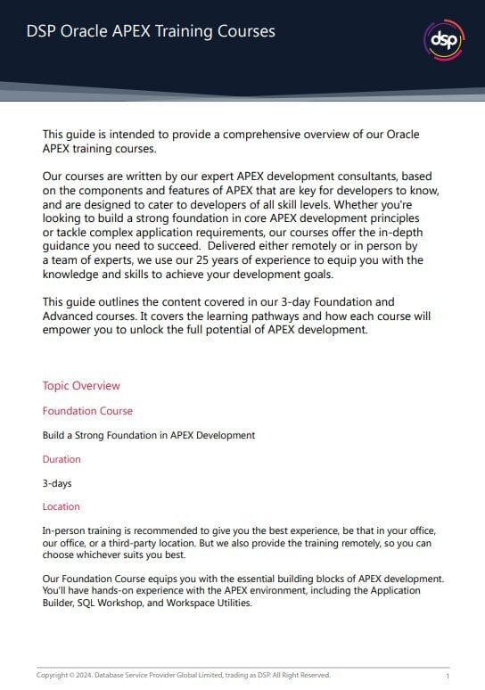 APEX Training courses thumbnail