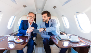 Business-men-on-plane