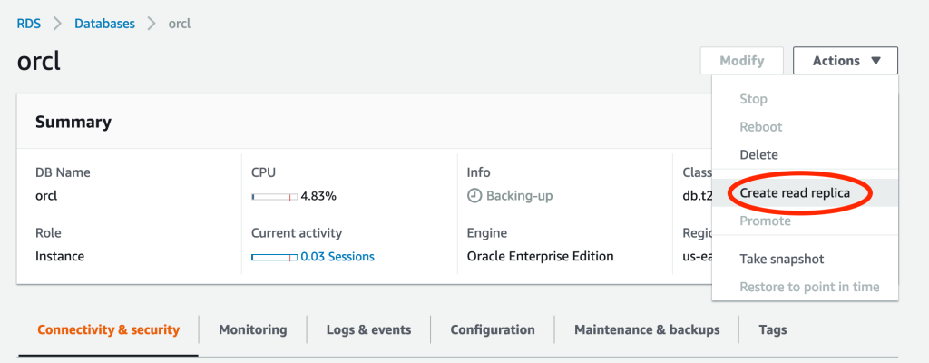 Oracle Active DataGuard on AWS RDS