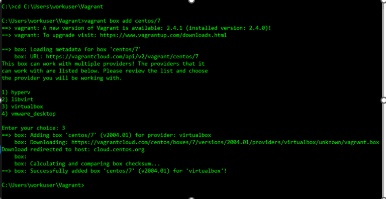 How to create a CentOS 7 Virtual Machine on Windows using Vagrant ...